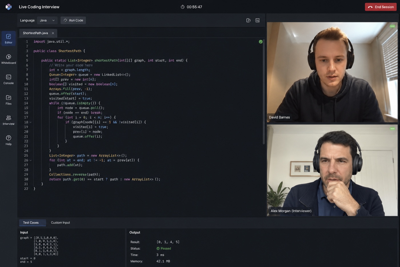 Two engineers pair-programming together